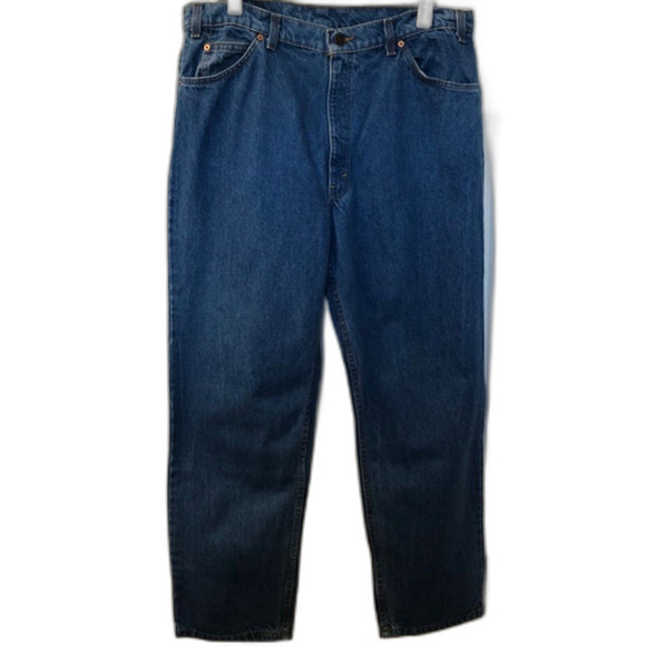 Vintage 1970s Levi's Orange Tab Denim Blue Jeans Men's Unisex 40 x 30 Straight - Picture 4 of 11